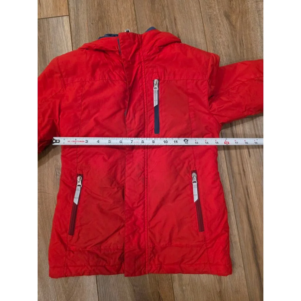 Kids Lands' End Red Winter Coat Size N 6/7)